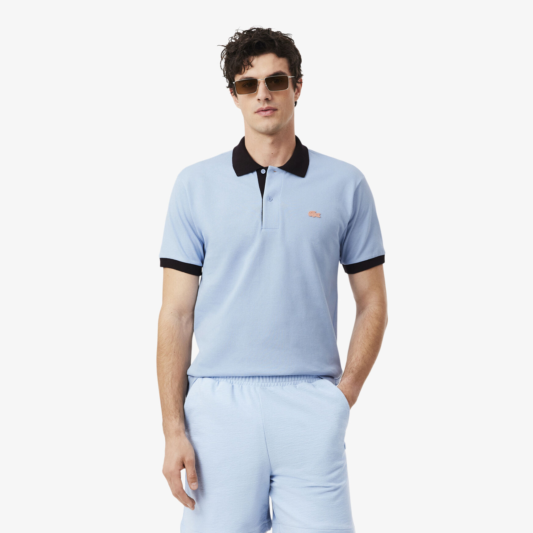 Classic Fit Contrast Rib Polo Shirt