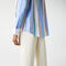 women s lacoste live classic fit scarf neck striped cotton shirt