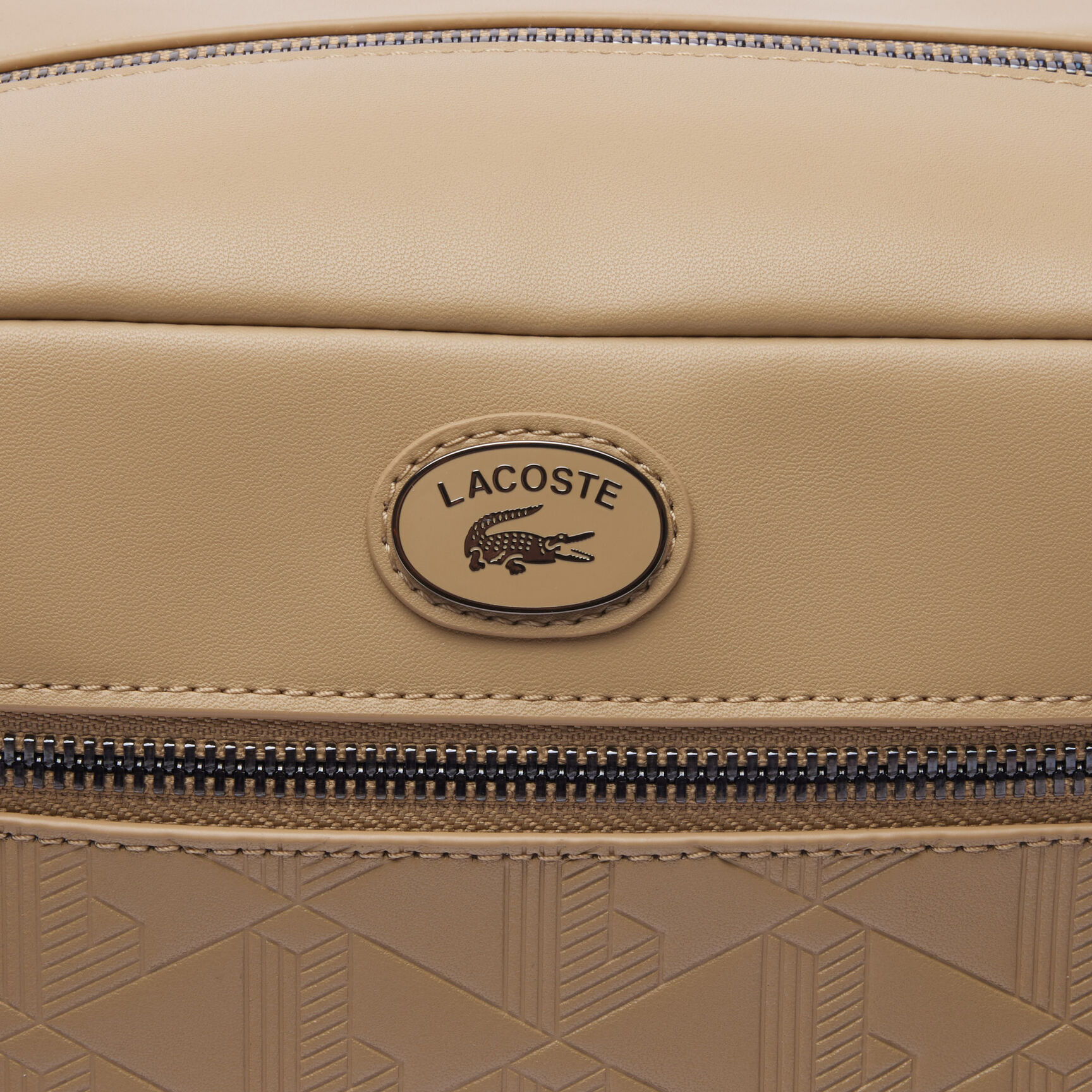 Leather Monogram Print Pouch Purse