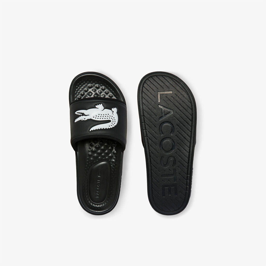 Men's Croco Dualiste Synthetic Logo Strap Slides Men's Croco Dualiste Synthetic Logo Strap Slides