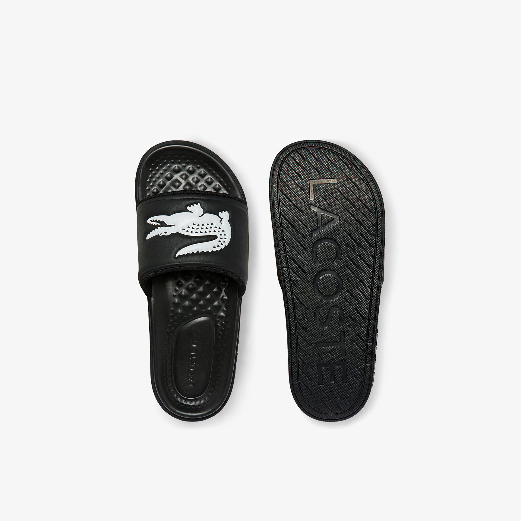 Men's Croco Dualiste Synthetic Logo Strap Slides Men's Croco Dualiste Synthetic Logo Strap Slides