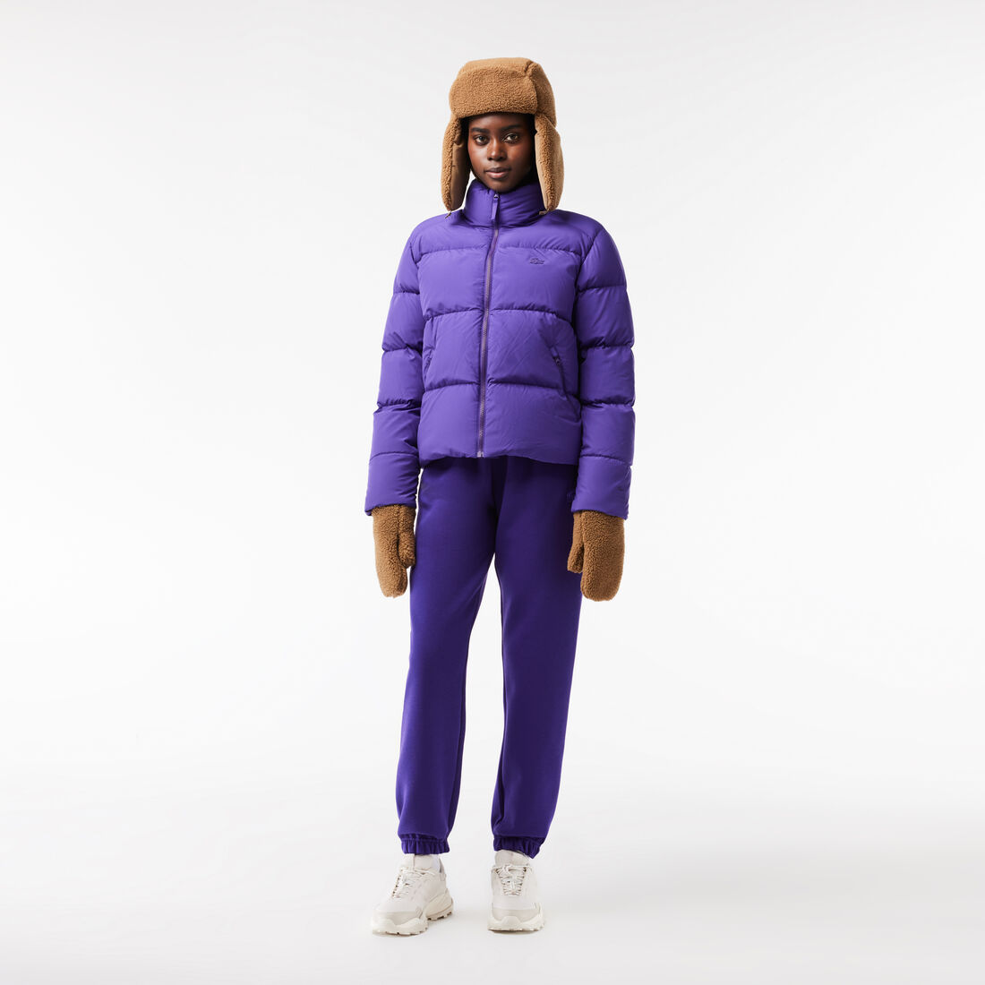 بنطال رياضي مقسم بألوان من نسيج إنترلوك قطني بنطال رياضي مقسم بألوان من نسيج إنترلوك قطني