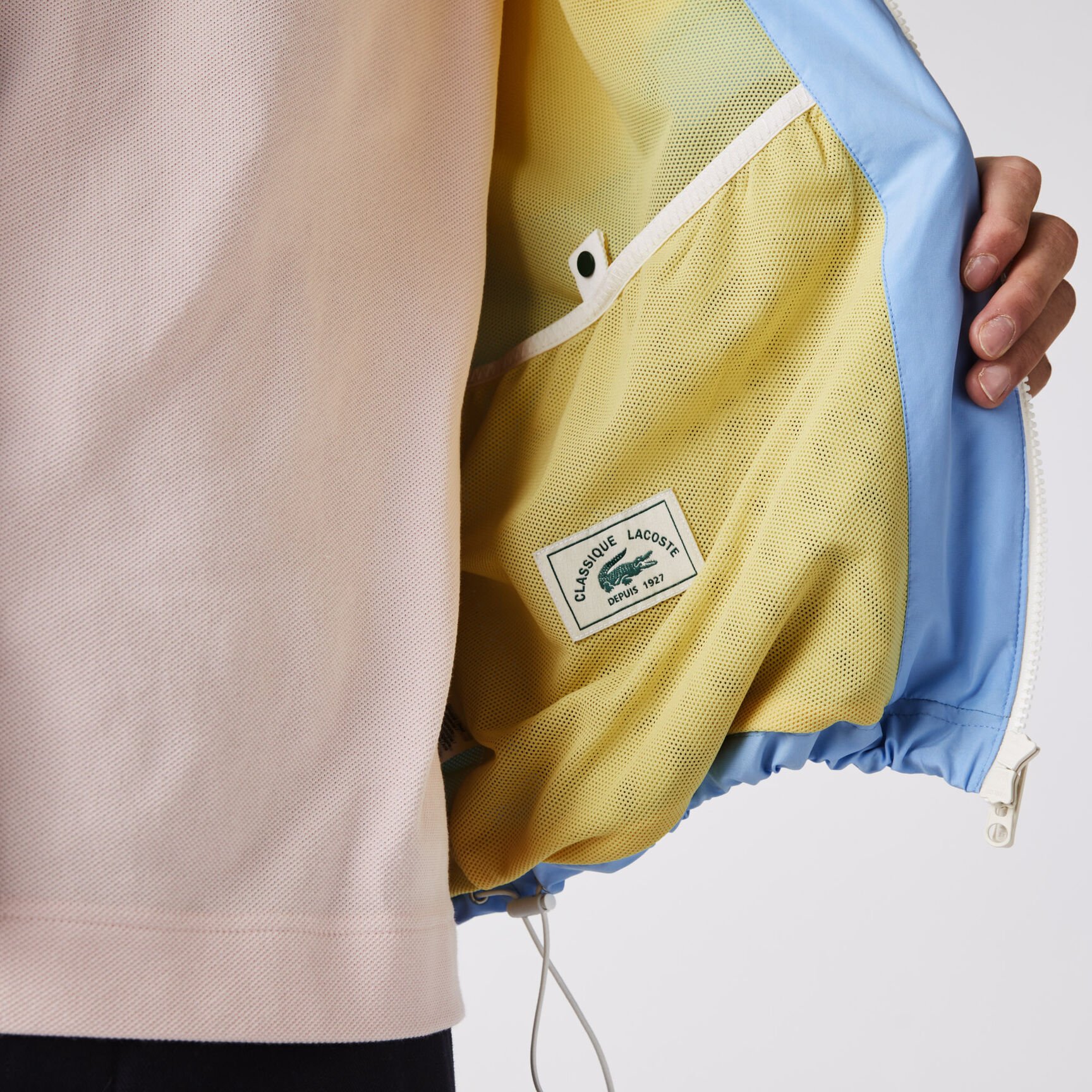 Men’s Concealed Hood Water-Resistant Colorblock Jacket Men’s Concealed Hood Water-Resistant Colorblock Jacket