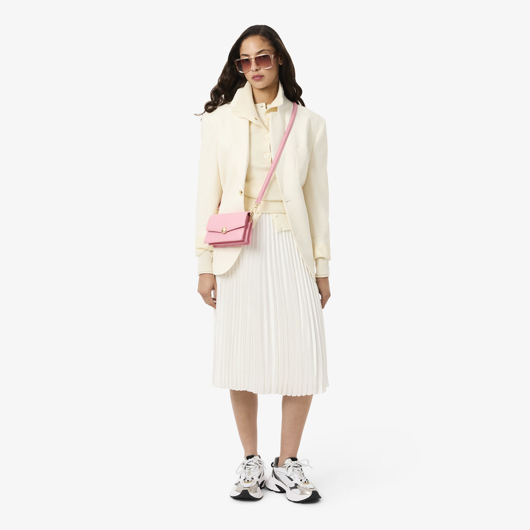 Pleated Satin Midi Skirt lacoste pleated satin midi skirt