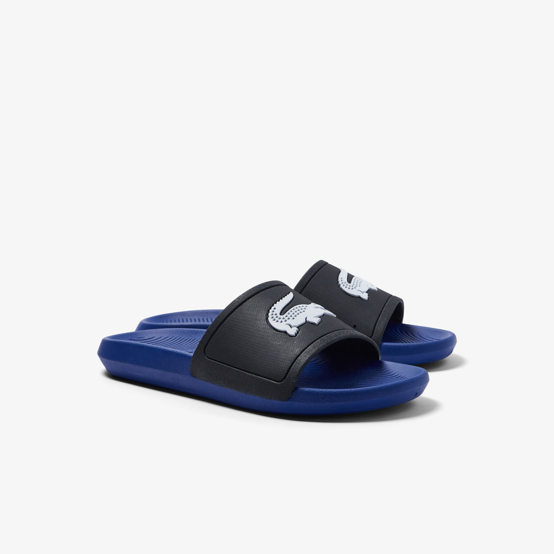 Men's Lacoste Croco Rubber Duo-Tone Slides men s lacoste croco rubber duo tone slides