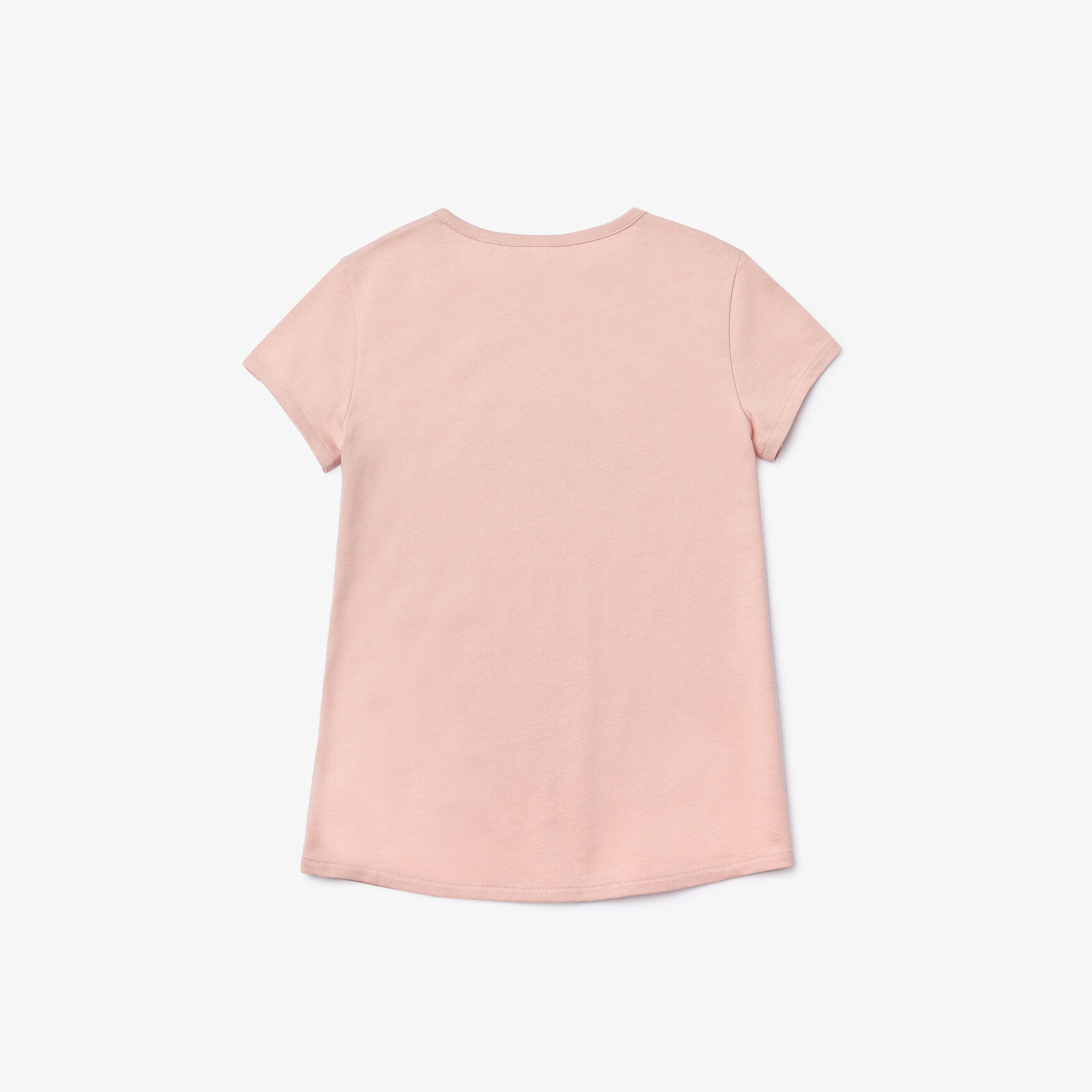 قميص تي-شيرت قطني مطبوع بفتحة رقبة مستديرة للبنات