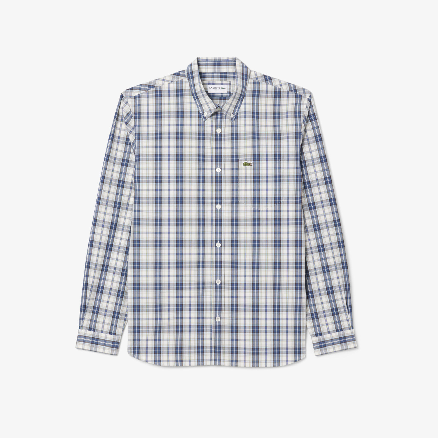 Regular Fit Poplin Plaid Shirt