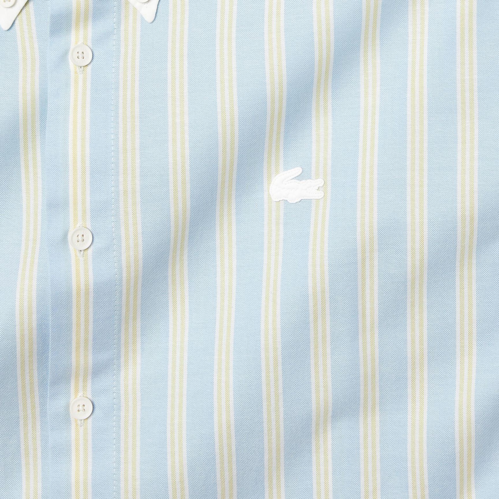 Unisex Lacoste L!VE striped Oxford Cotton Relaxed Fit Shirt Unisex Lacoste L!VE striped Oxford Cotton Relaxed Fit Shirt
