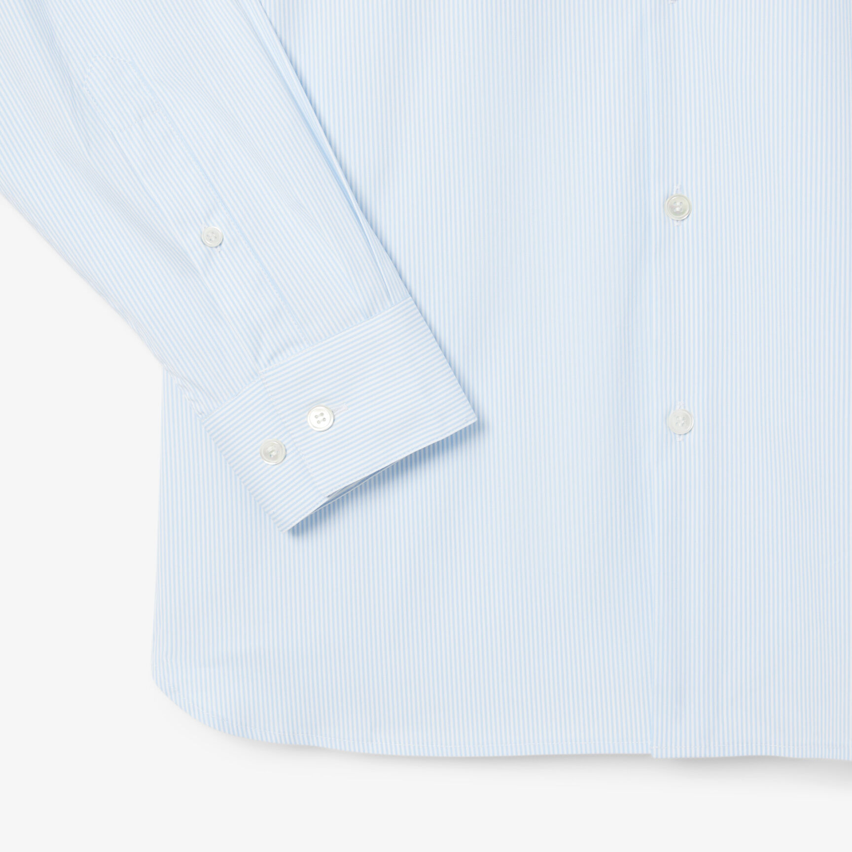 قميص بوبلين مطاطي مخطط بقصة ضيقة قميص بوبلين مطاطي مخطط بقصة ضيقة