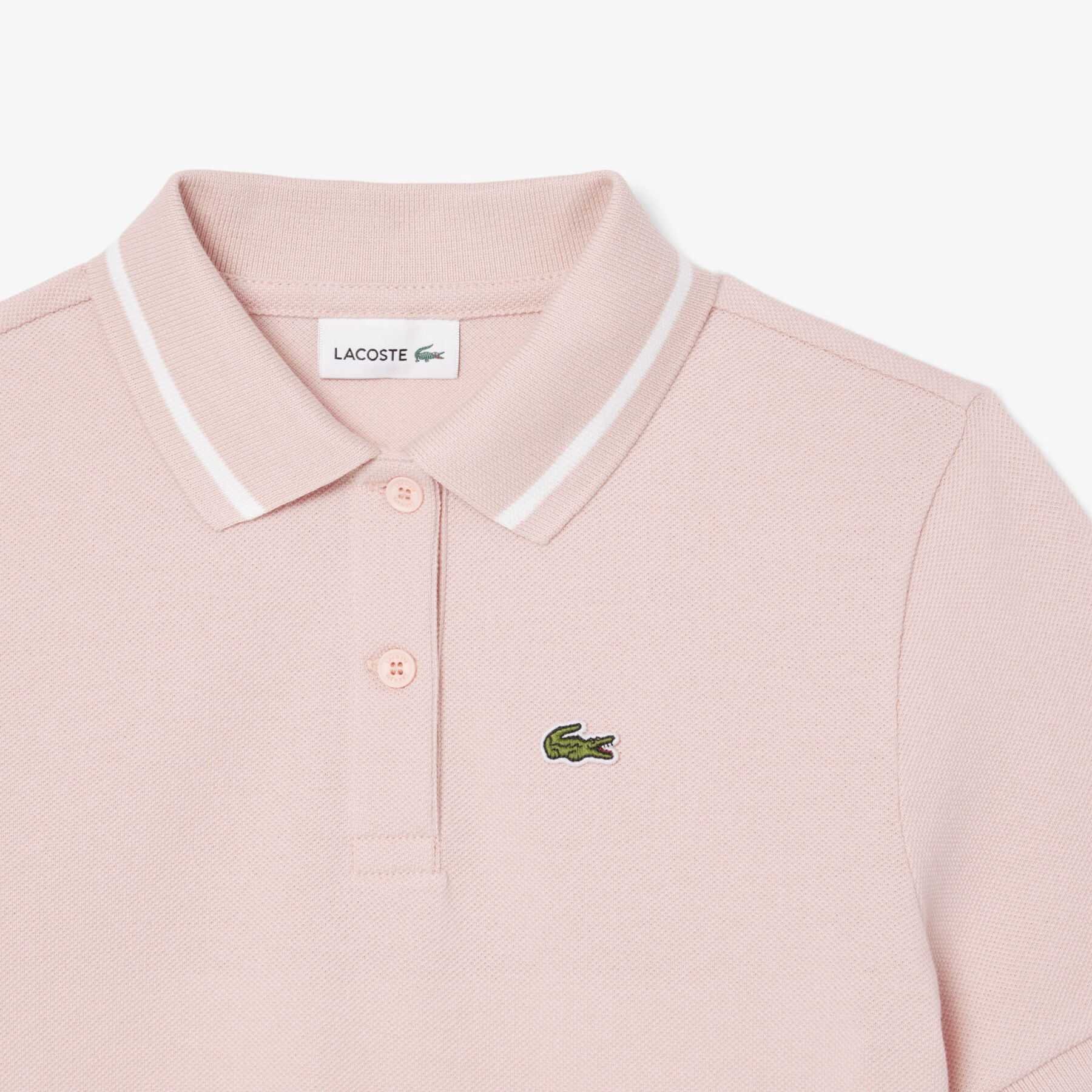 lacoste pleat back petit pique polo shirt