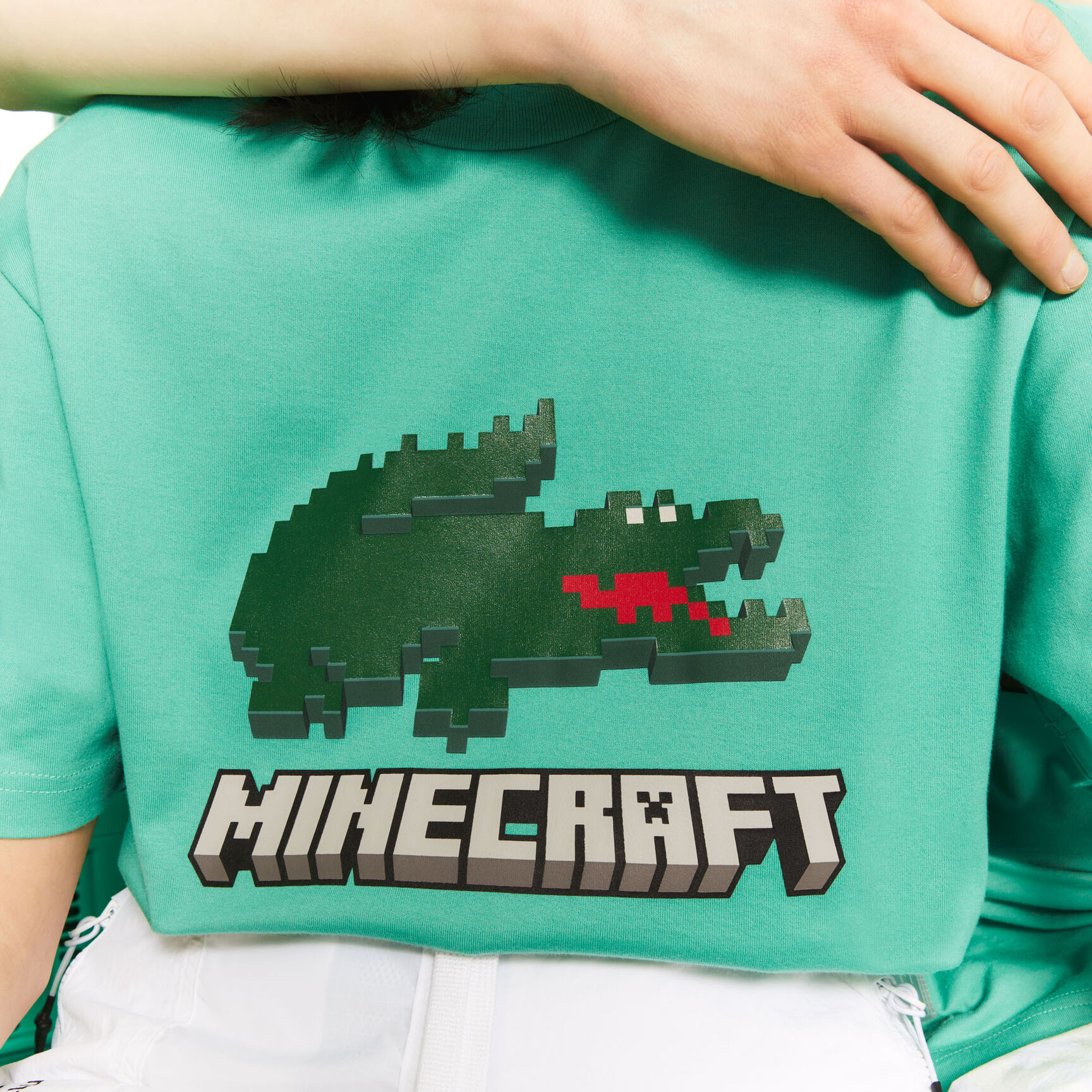 Unisex Lacoste x Minecraft Print Organic Cotton T-Shirt Unisex Lacoste x Minecraft Print Organic Cotton T-Shirt