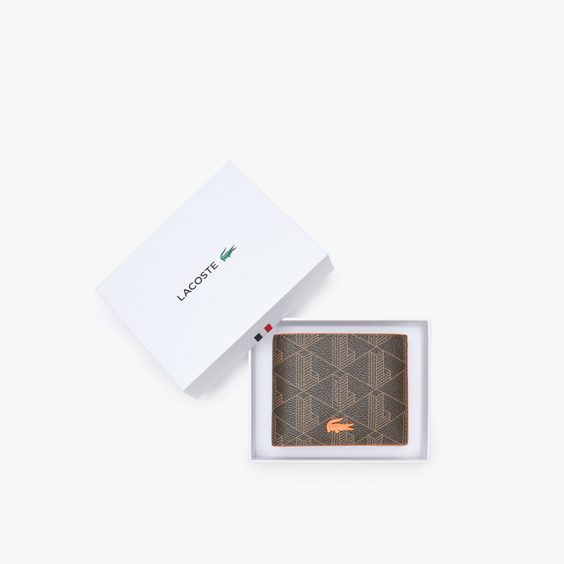Men's The Blend Neon Details Crocodile Monogram Canvas Wallet Men's The Blend Neon Details Crocodile Monogram Canvas Wallet