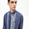 lacoste men s mismatched striped relaxed fit cotton shirt