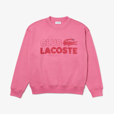 Men’s Lacoste Round Neck Loose Fit Vintage Print Sweatshirt