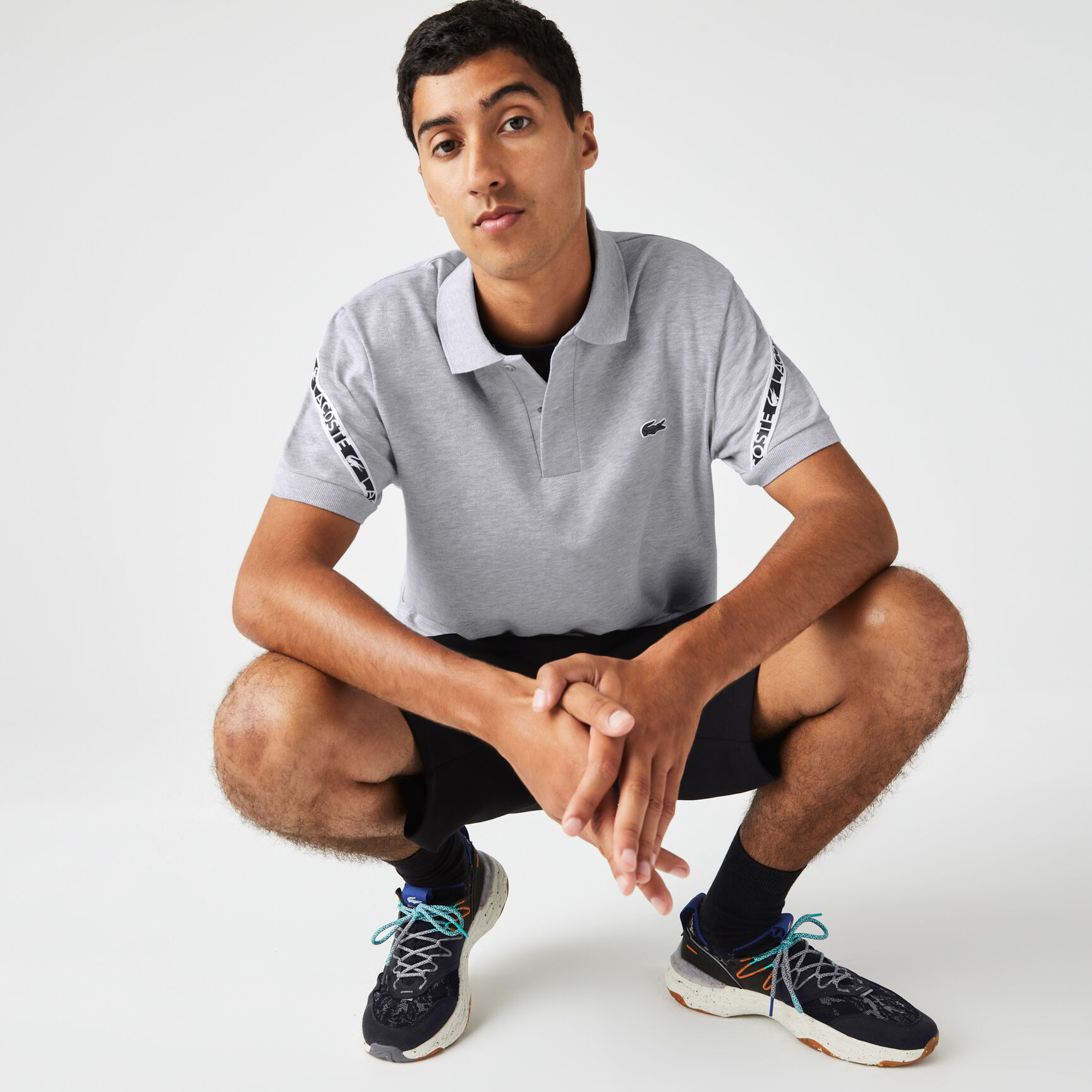 تيشيرت بولو لاكوست بيكيه ميني مطاطي بقصة عادية للرجال