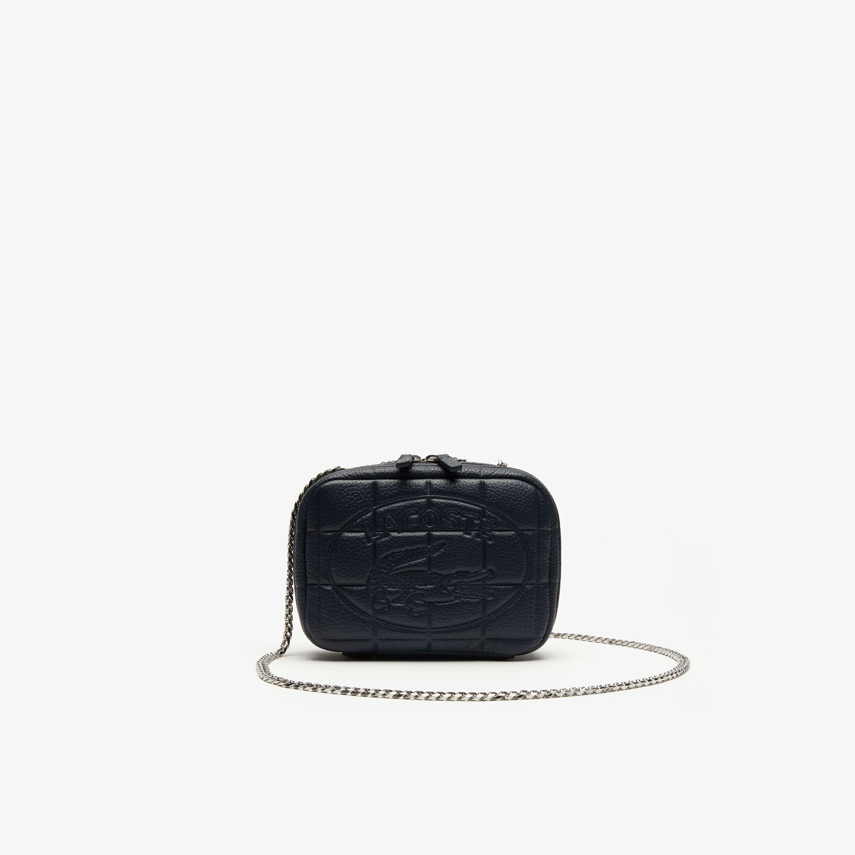 Women's Croco Crew Quilted Leather Zippered Shoulder Bag