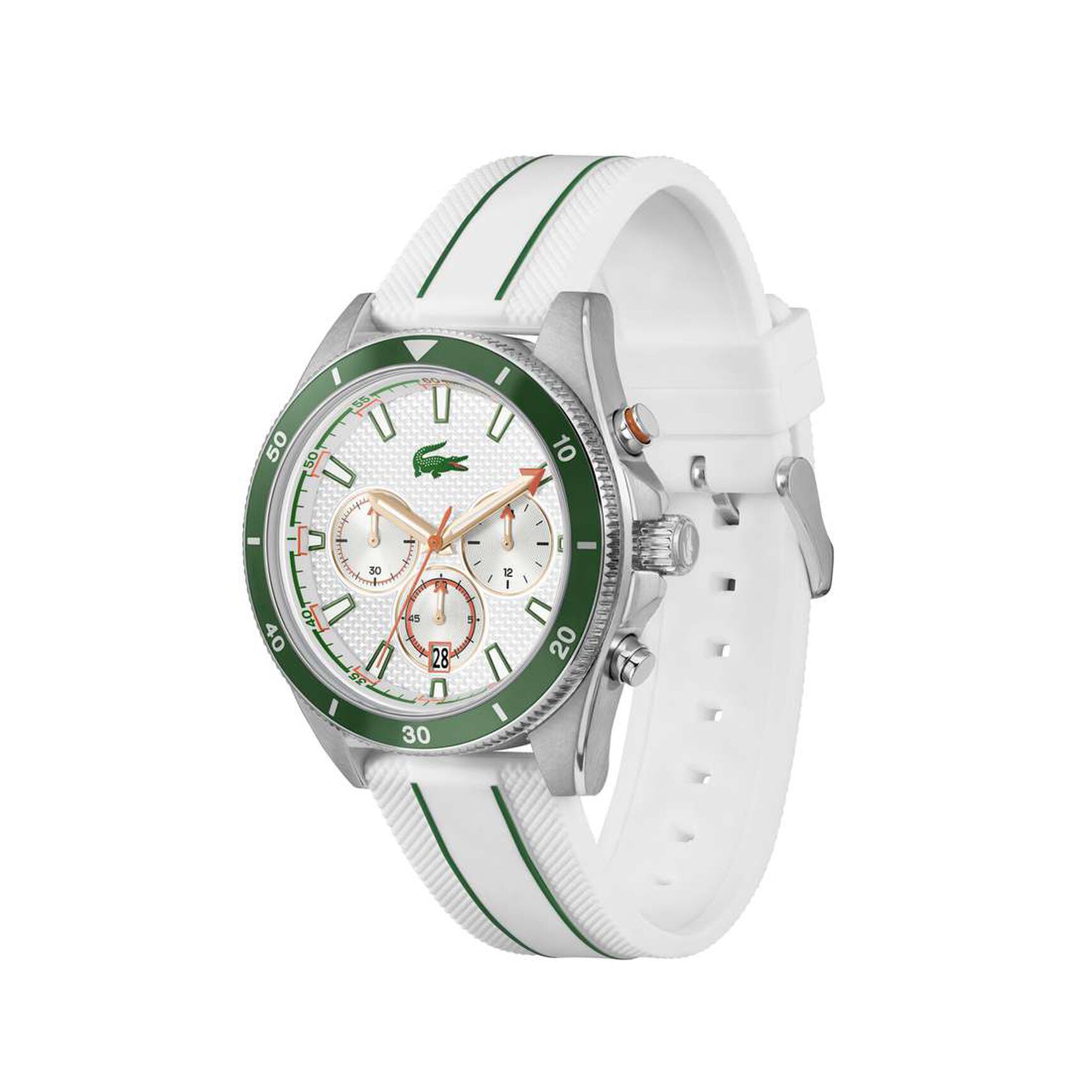 Men's White Silicone Strap Watch