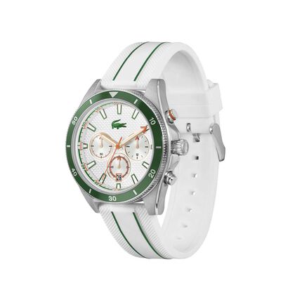 Men's White Silicone Strap Watch