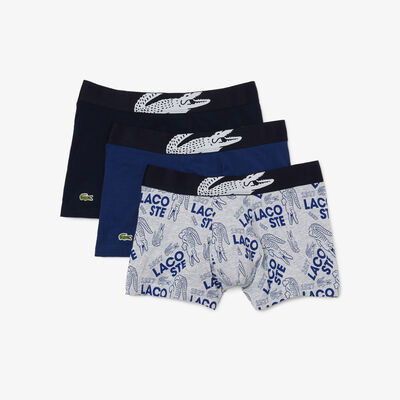 Men’s Xxl Crocodile Waist Short Stretch Cotton Trunk 3-pack