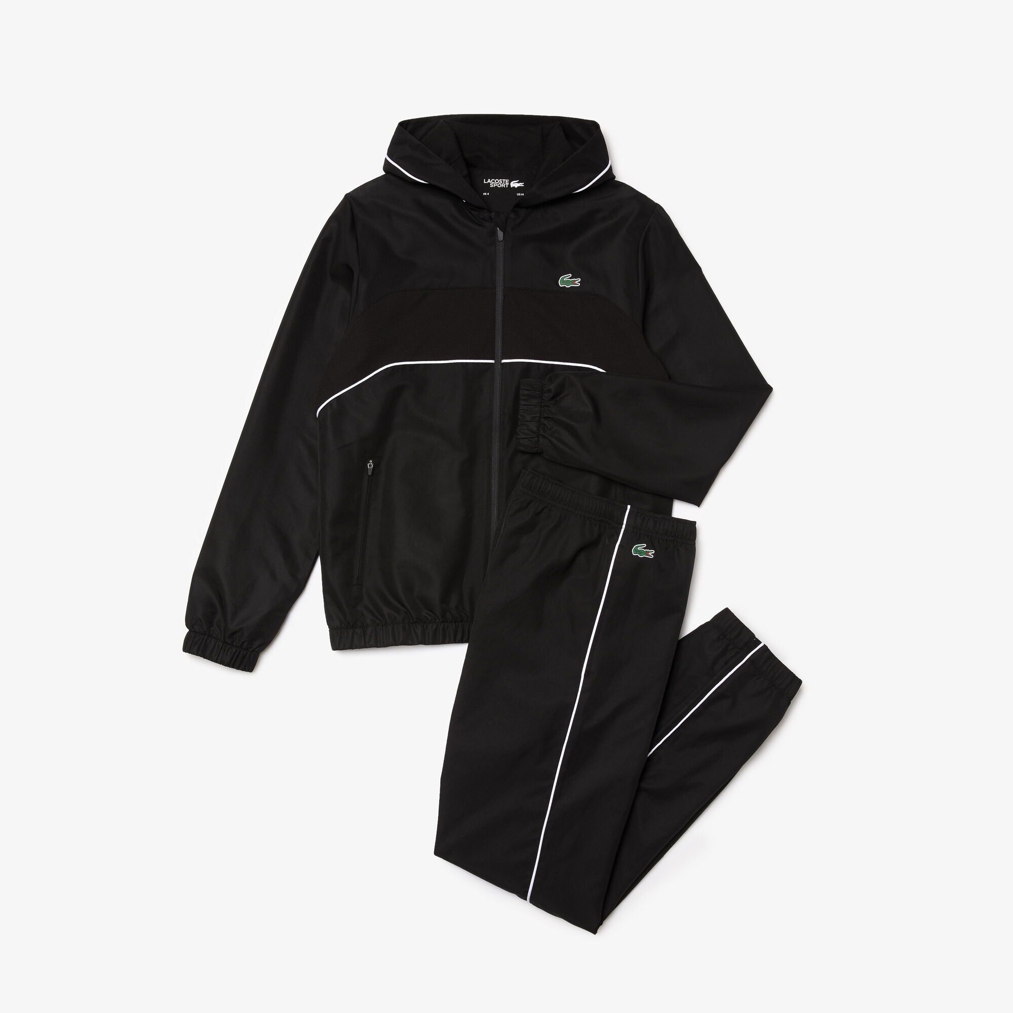 Lacoste sport tracksuit black hot sale