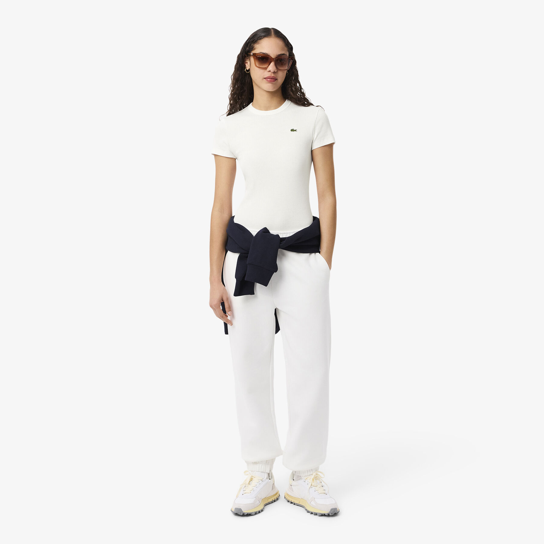 Slim Fit Ribbed Cotton T-shirt