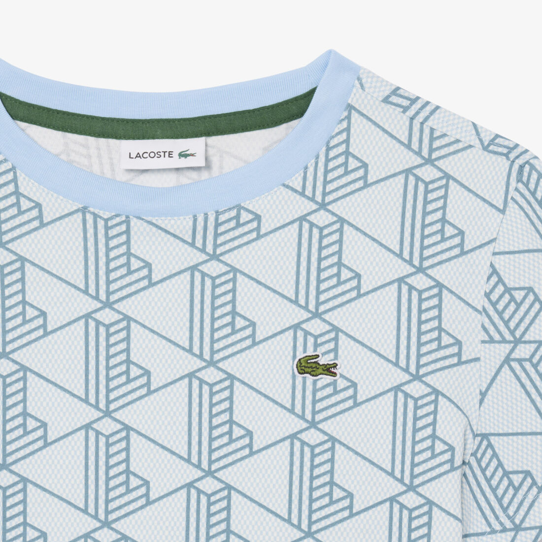 تي شيرت قطني بطبعة مونوغرام تي شيرت قطني بطبعة مونوغرام