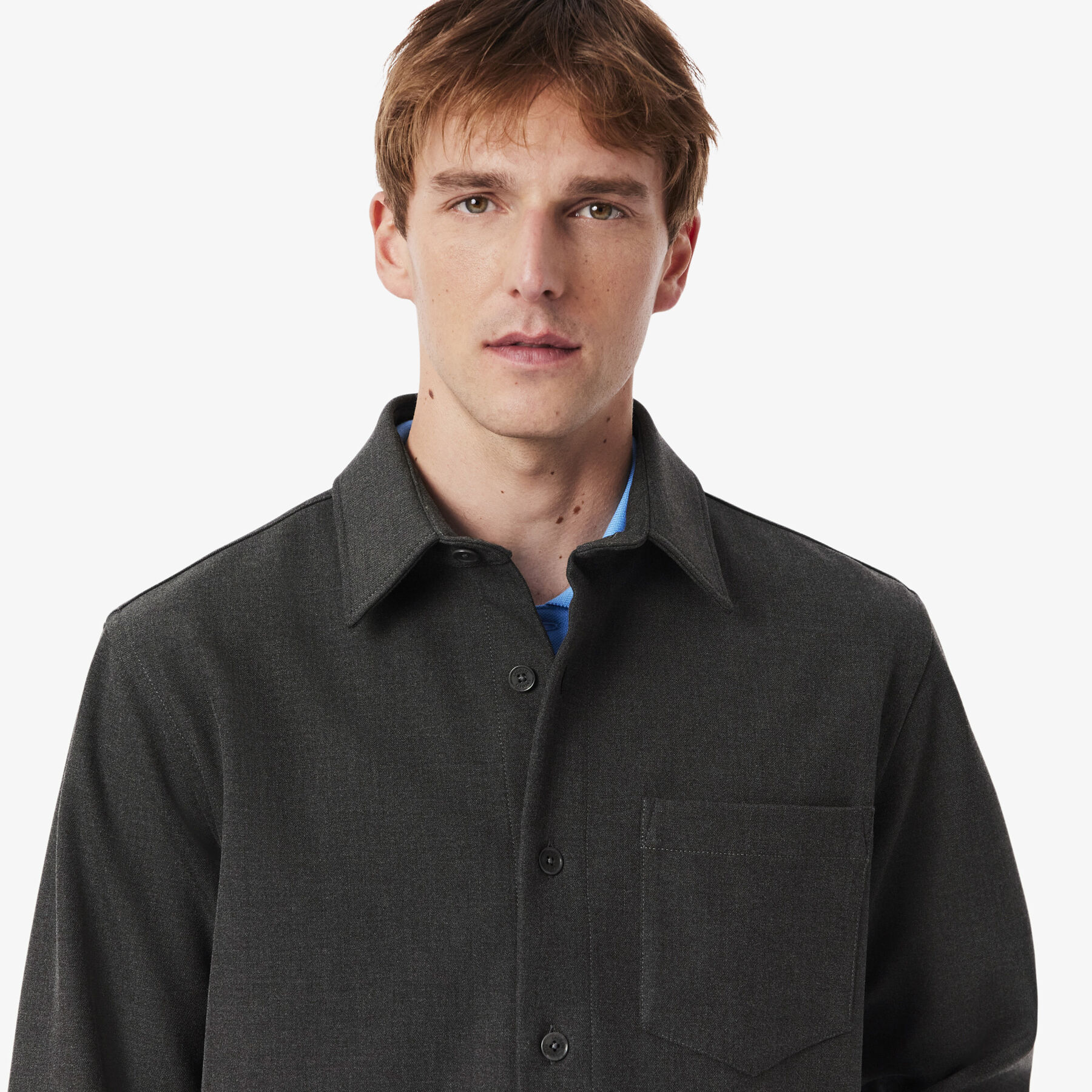 lacoste oversized double face overshirt