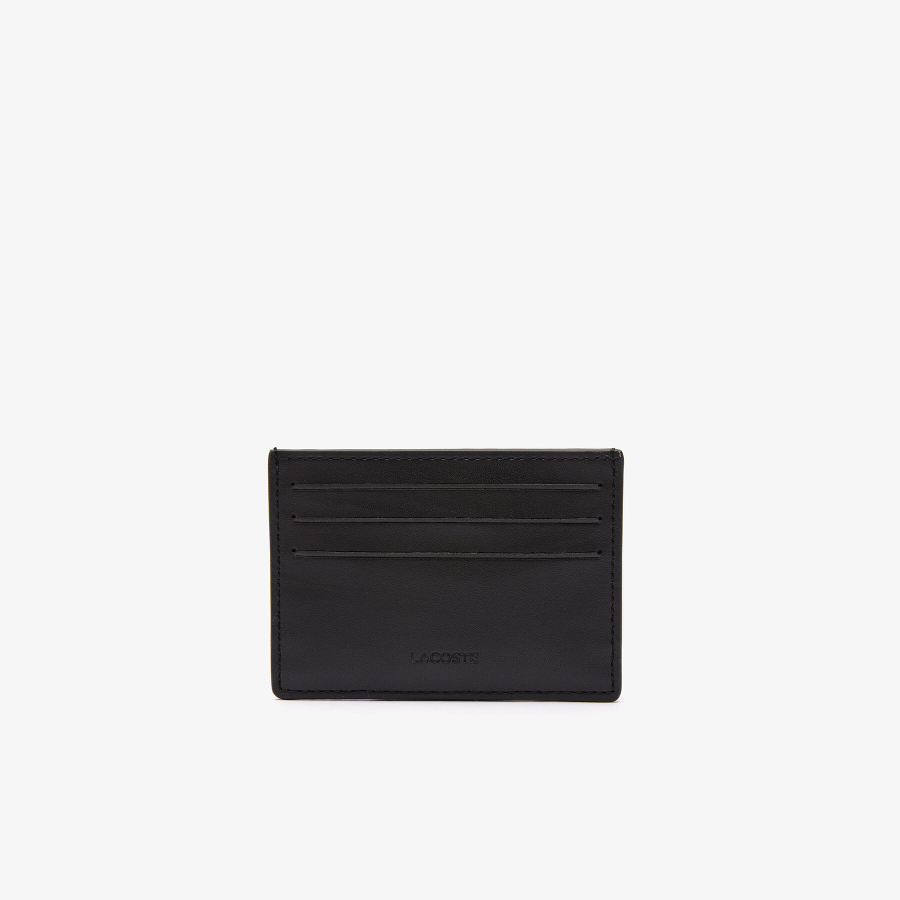 lacoste monogram leather card holder
