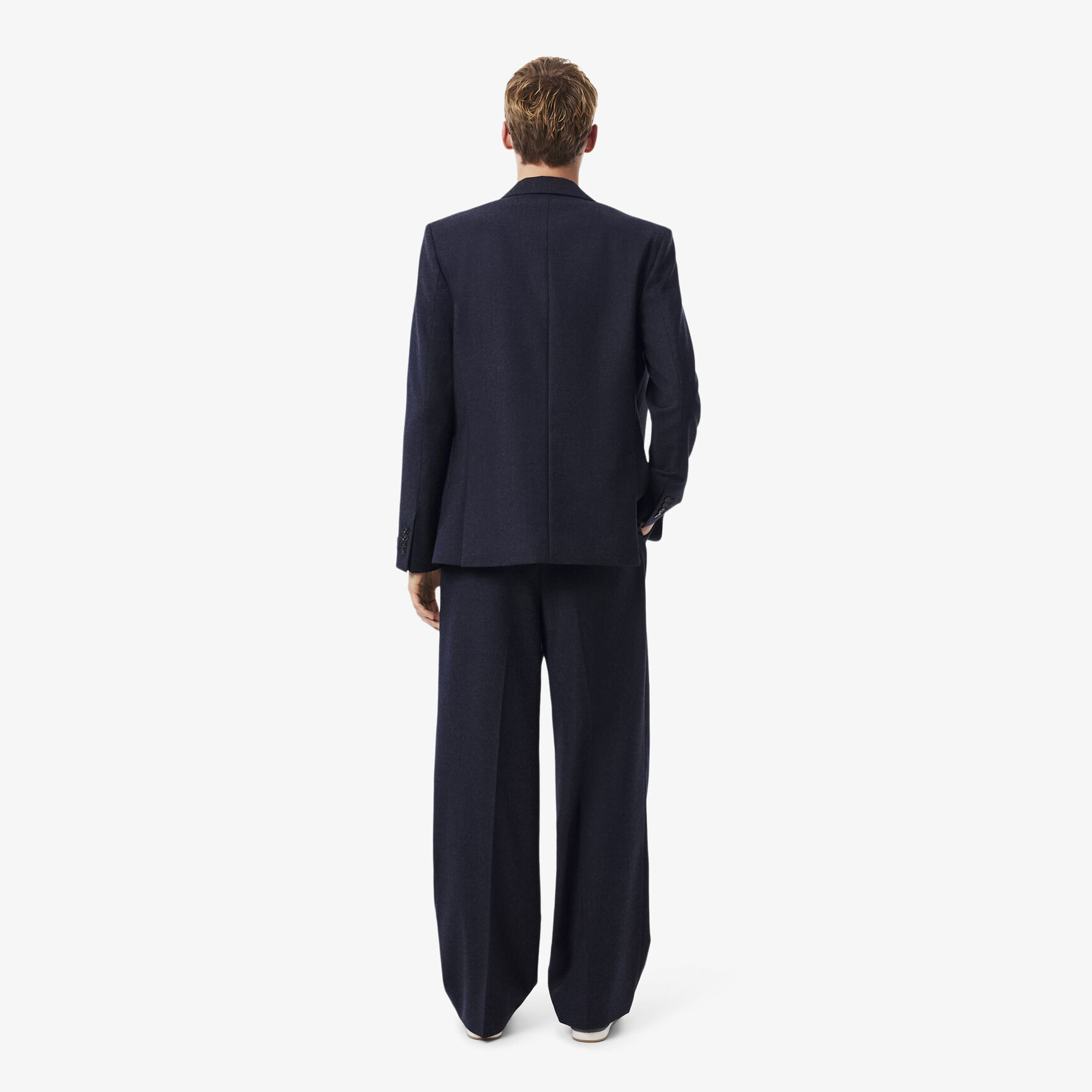 Straight Fit Felted Wool Pants