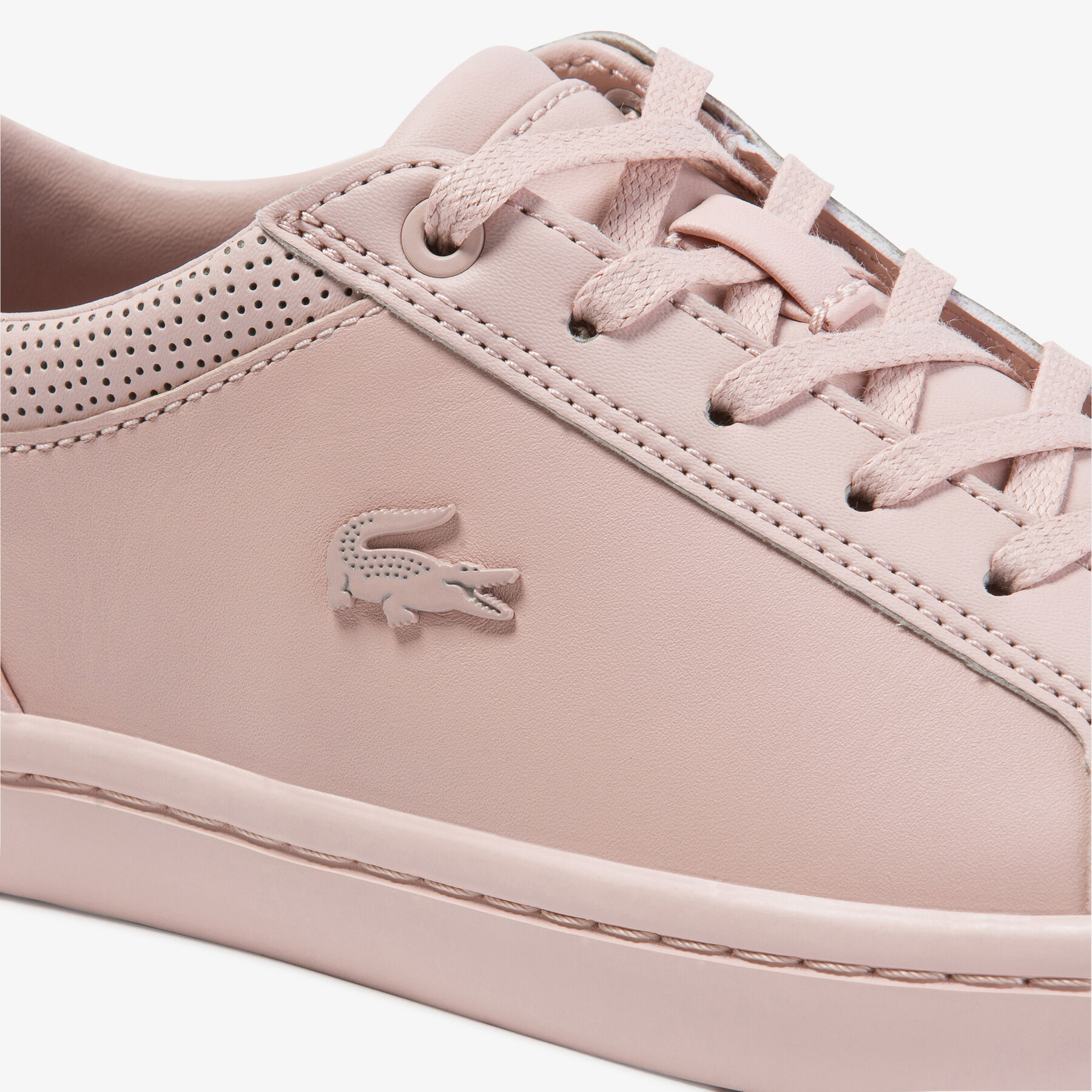lacoste women s straightset leather and synthetic sneakers