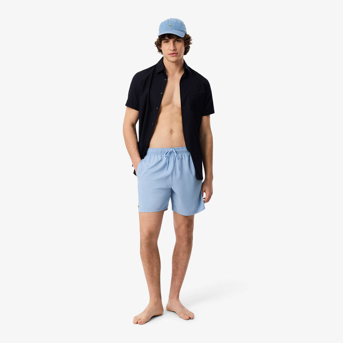 Mid Length Monochrome Swim Trunks Mid Length Monochrome Swim Trunks