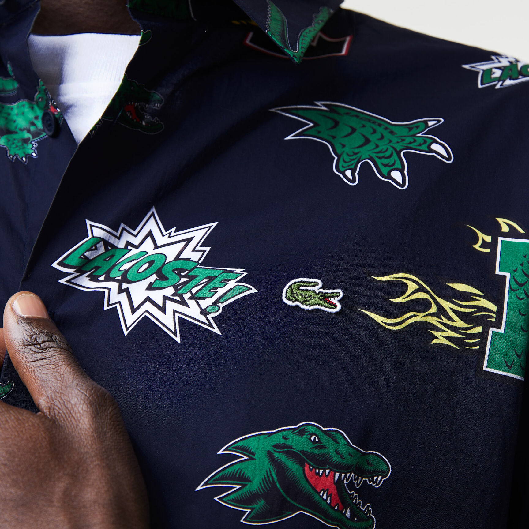 Men's Lacoste Holiday Regular Fit Crocodile Print Shirt Men's Lacoste Holiday Regular Fit Crocodile Print Shirt