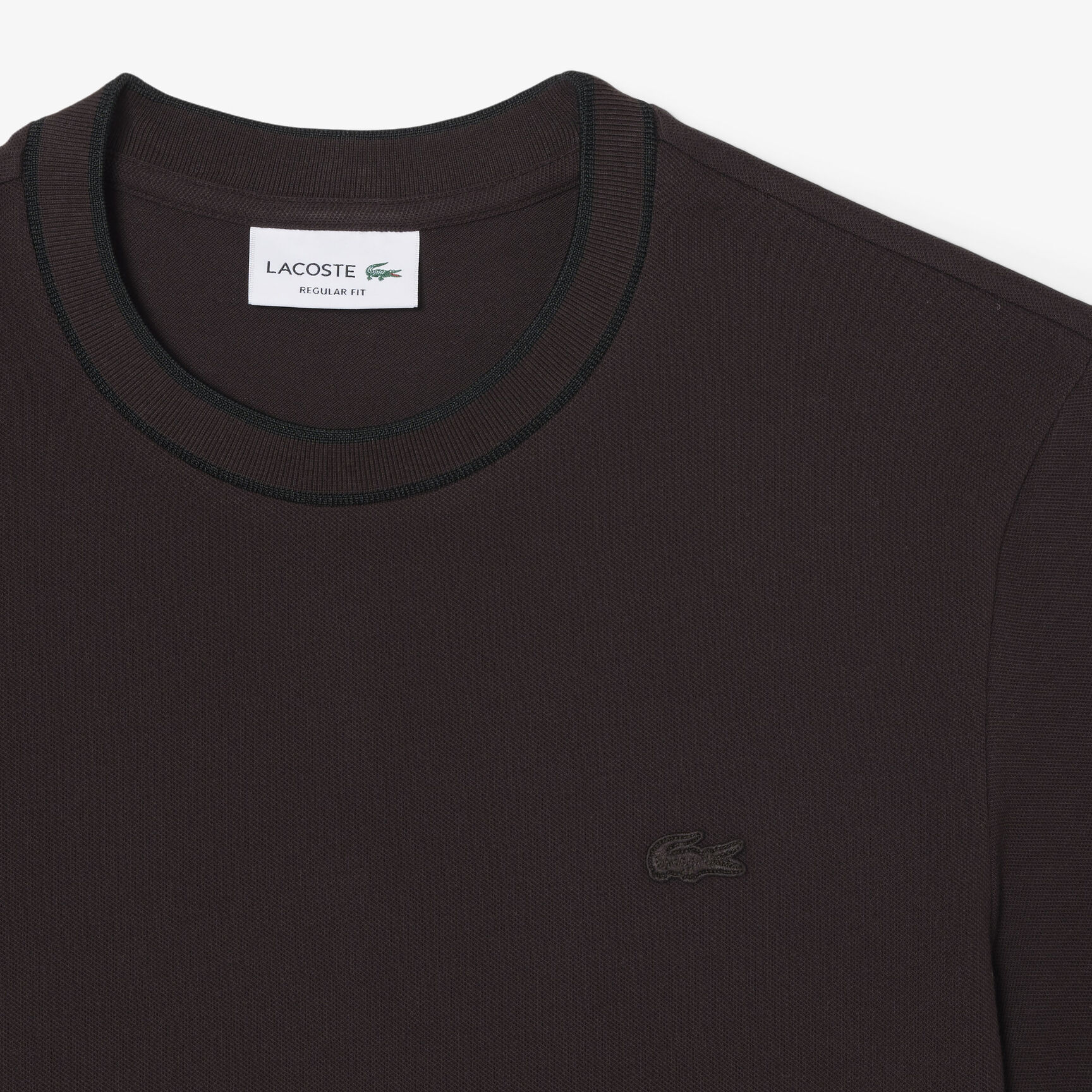 Stretch Pique Stripe Collar T-shirt