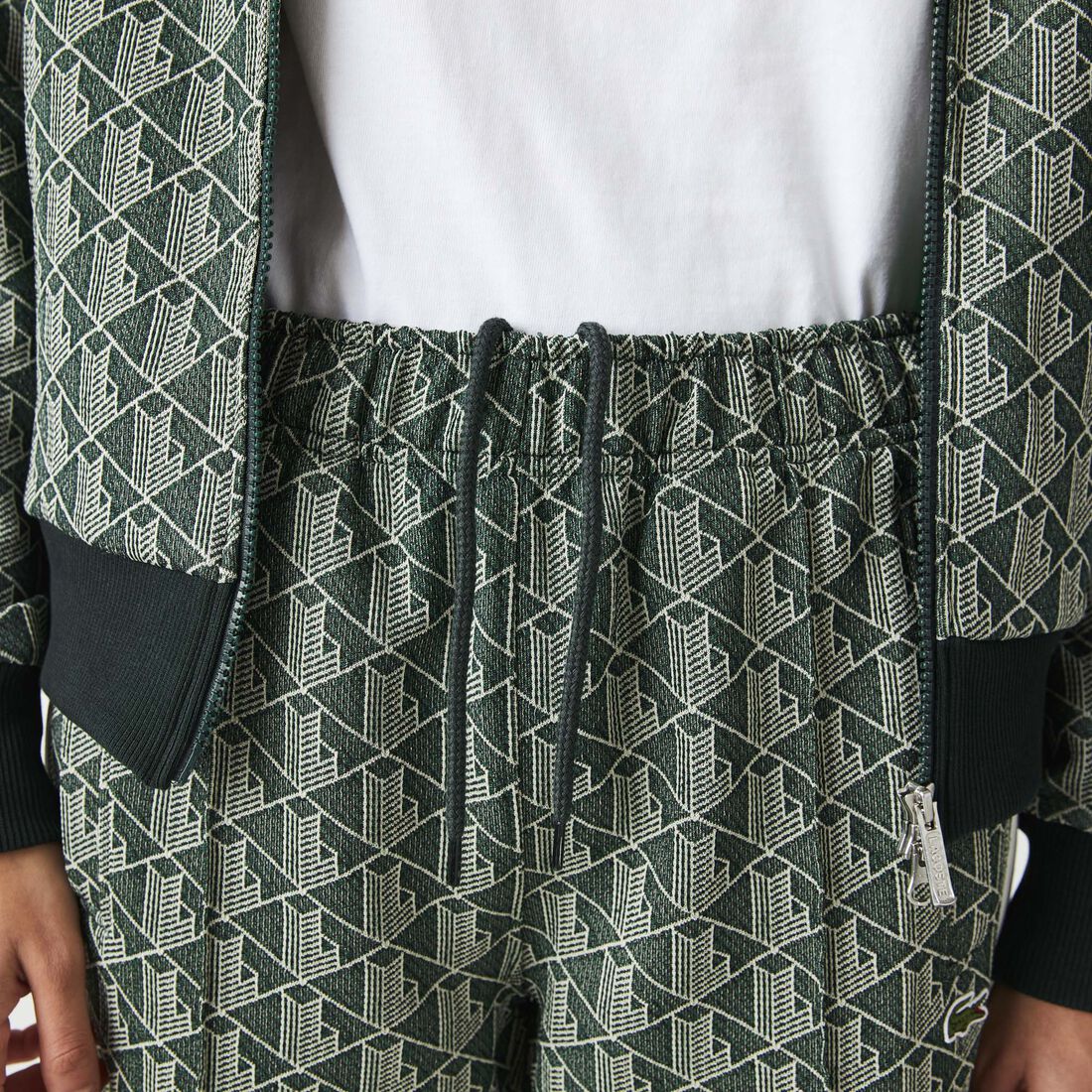 بنطال رياضي جاكار بنقشة حروف الماركة للجنسين مجموعة Lacoste L!VE بنطال رياضي جاكار بنقشة حروف الماركة للجنسين مجموعة Lacoste L!VE