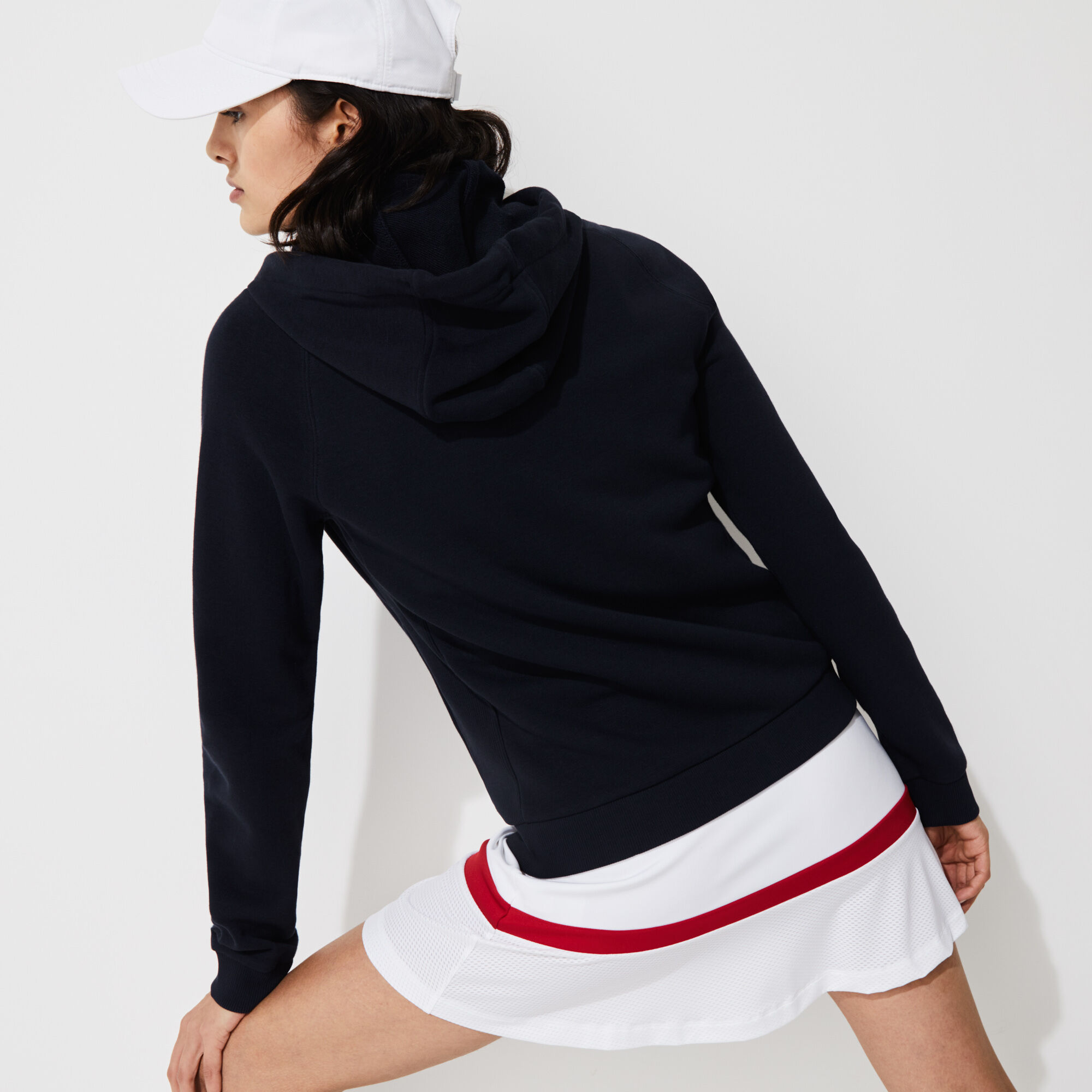 Women's Lacoste SPORT Hooded Fleece Zip Tennis Sweatshirt Women's Lacoste SPORT Hooded Fleece Zip Tennis Sweatshirt