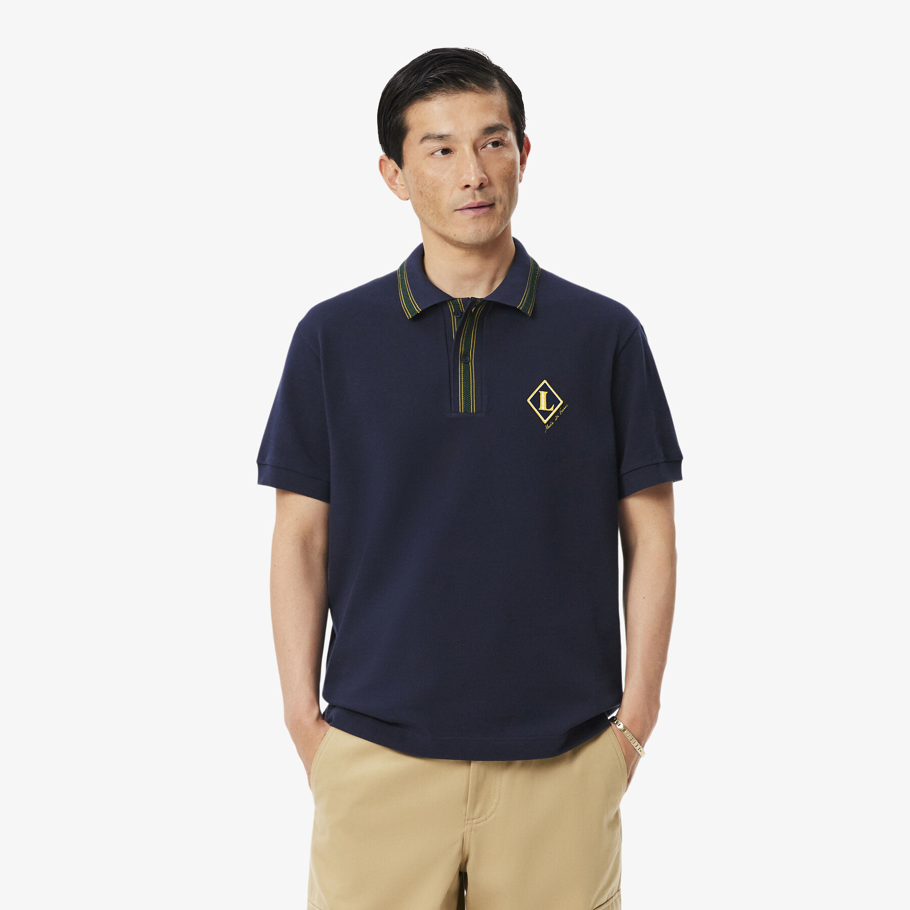 Classic Fit French Made Badge Accent Polo Shirt lacoste classic fit french made badge accent polo shirt