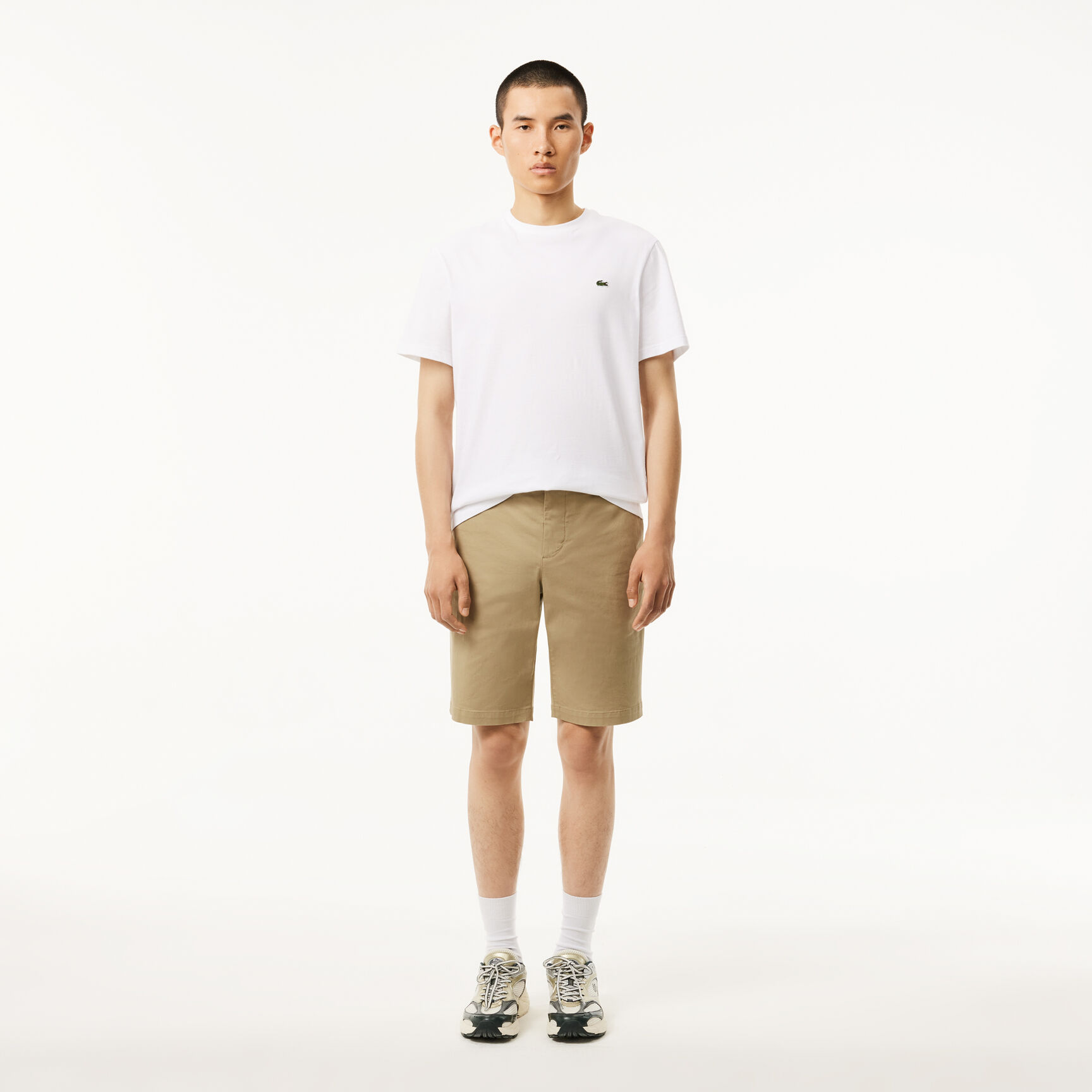 Slim Fit Stretch Cotton Chino Shorts