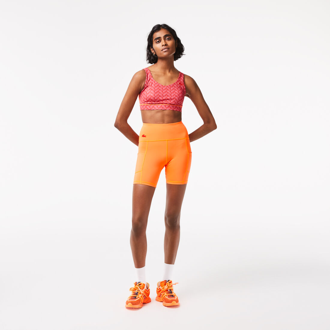 شورت رياضي بوليستر معاد تدويره للنساء مجموعة Lacoste Sport