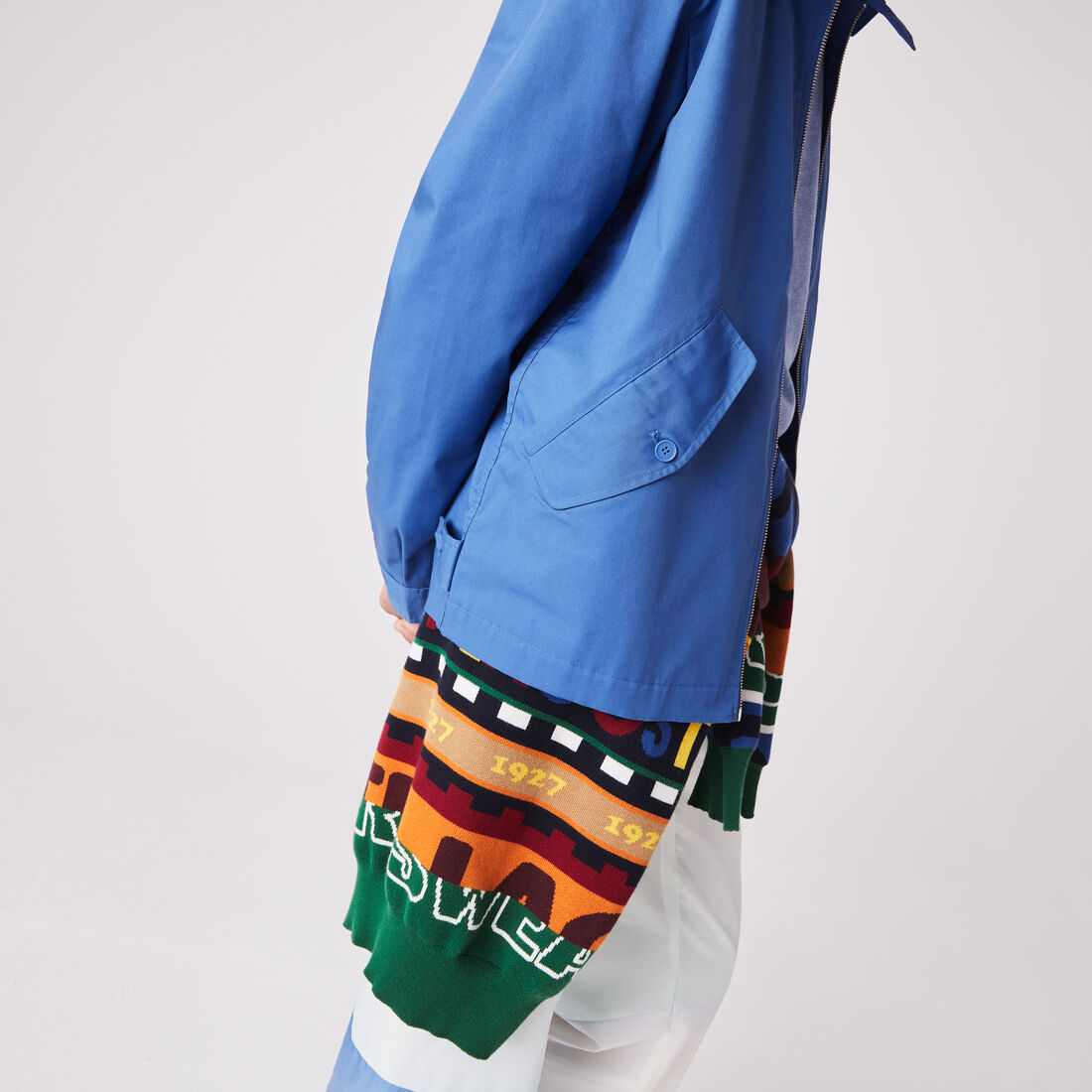 جاكيت قصير غابردين قطن عضوي بسحّاب للرجال جاكيت قصير غابردين قطن عضوي بسحّاب للرجال