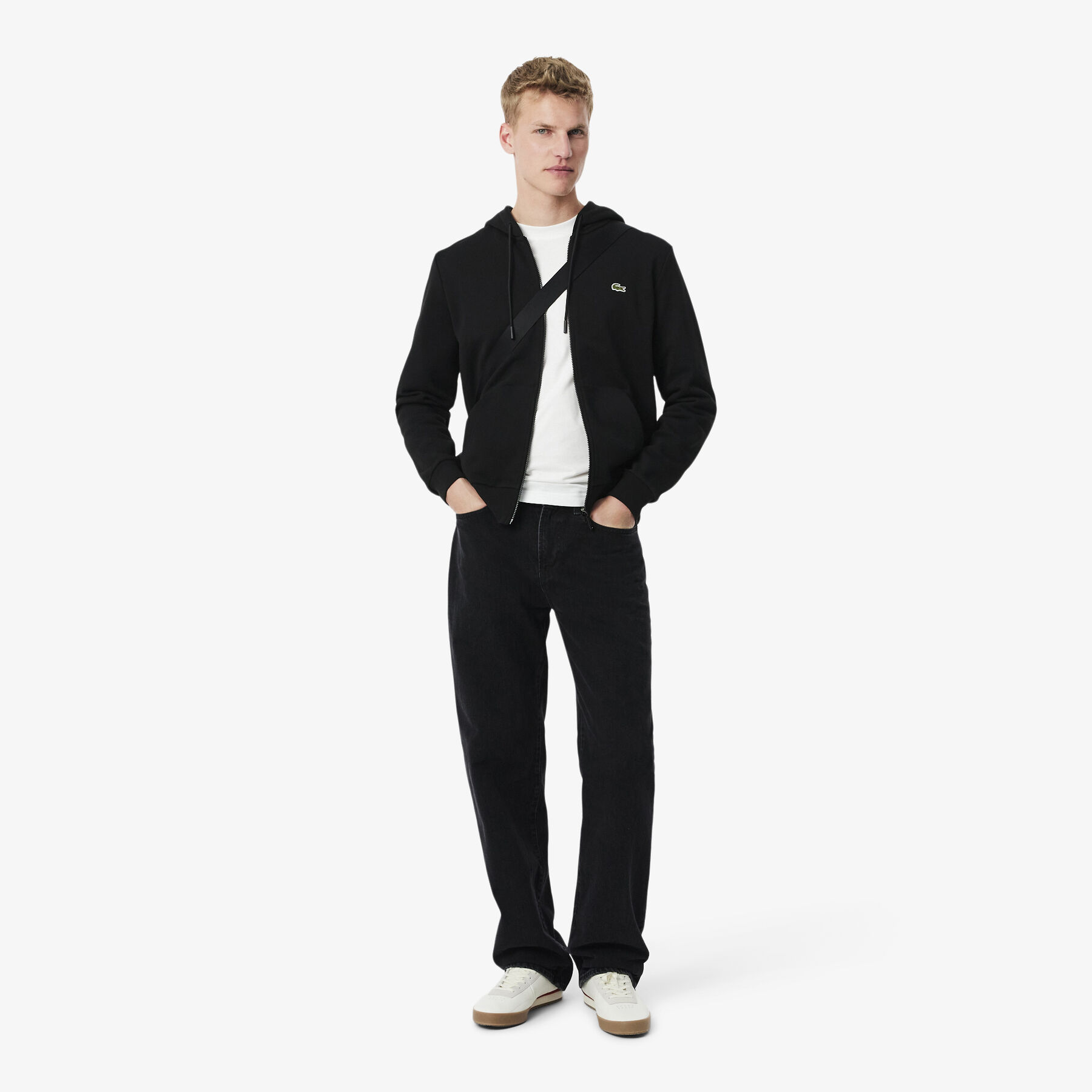 Classic Fit Zipped Fleece Sweatshirt