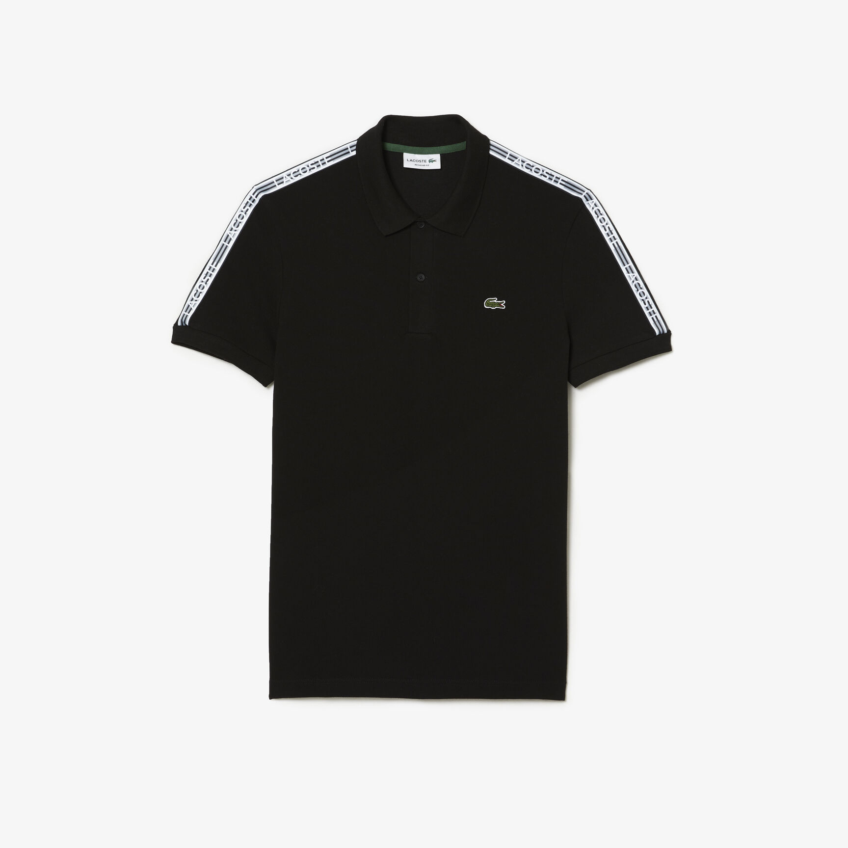 Regular Fit Logo Stripe Stretch Cotton Polo Shirt