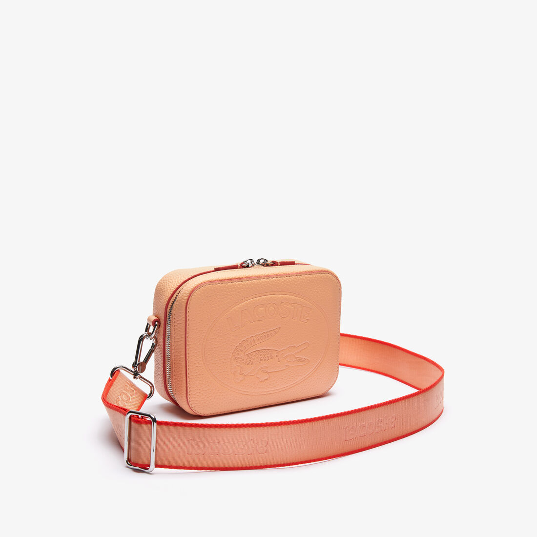 حقيبة من الجلد المحبب مع حزام كتف قابل للفصل من مجموعة Croco Crew للنساء حقيبة من الجلد المحبب مع حزام كتف قابل للفصل من مجموعة Croco Crew للنساء