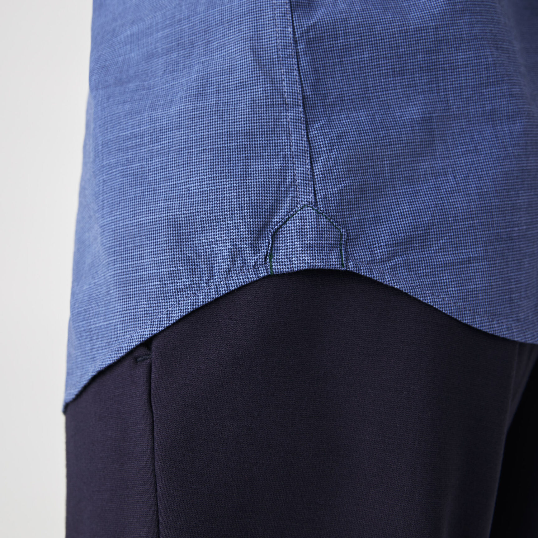 قميص قطن مع نقشة هاوندستوث صغيرة بقصة ضيقة للرجال قميص قطن مع نقشة هاوندستوث صغيرة بقصة ضيقة للرجال