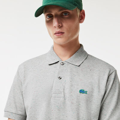 Men's Classic Fit Speckled Print Cotton Piqué Polo