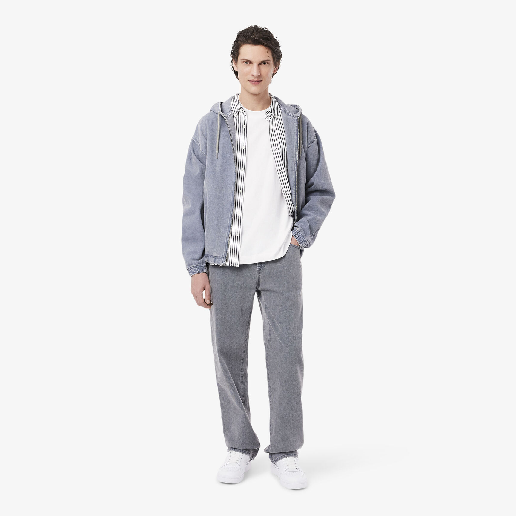 تي شيرت جيرسي سميك وفضفاض