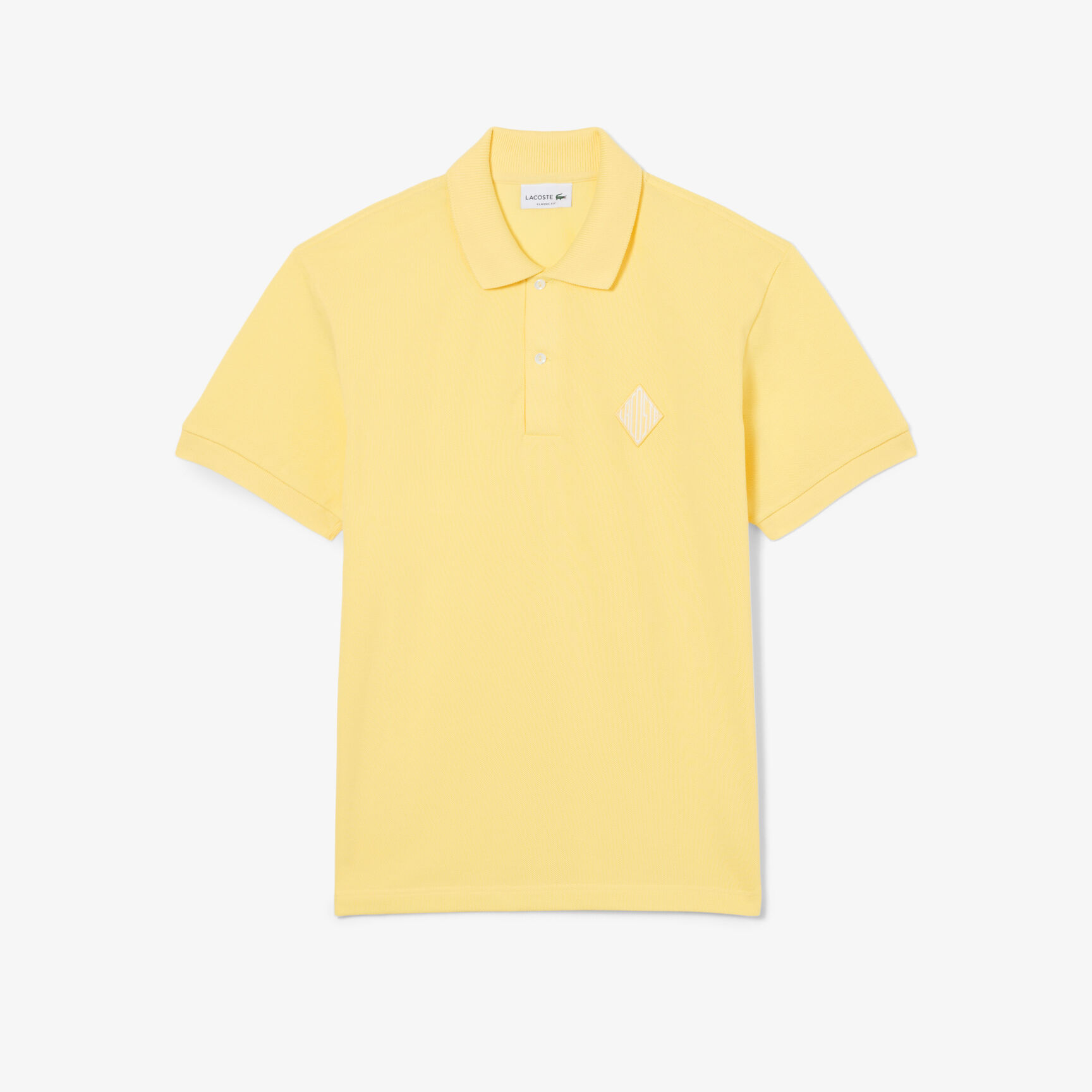 Classic Fit Badge Accent Pique Polo Shirt