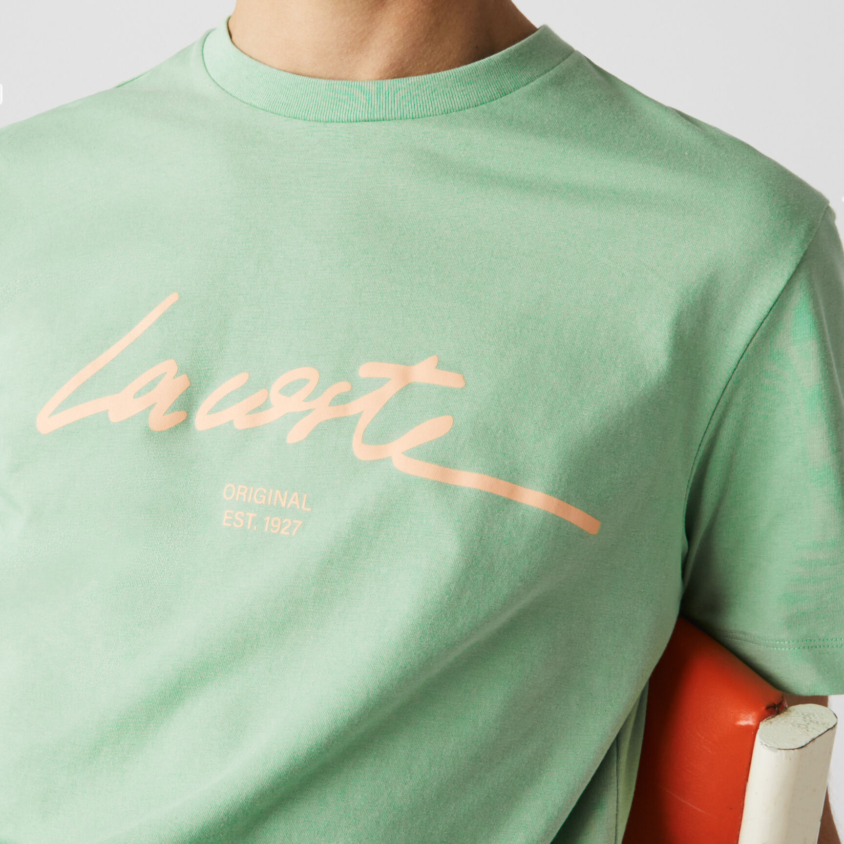 Men&rsquo;s Crew Neck Print Lettering Cotton T-shirt