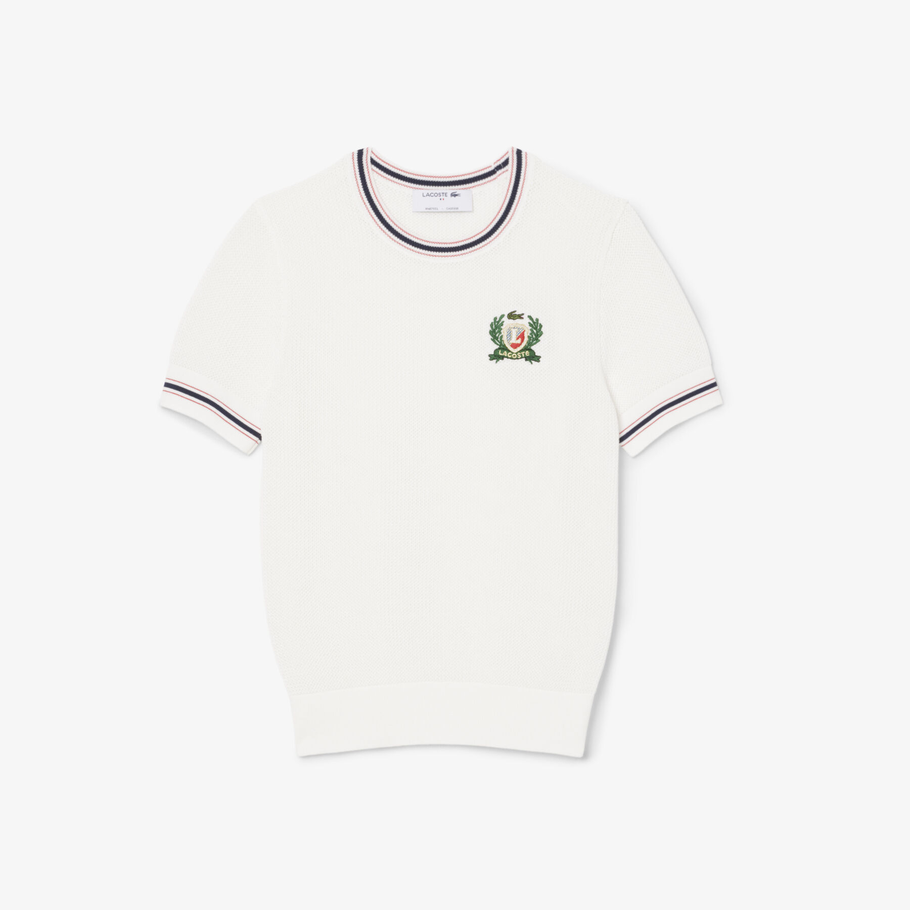 French Made Embroidered Shield Sweater lacoste french made embroidered shield sweater