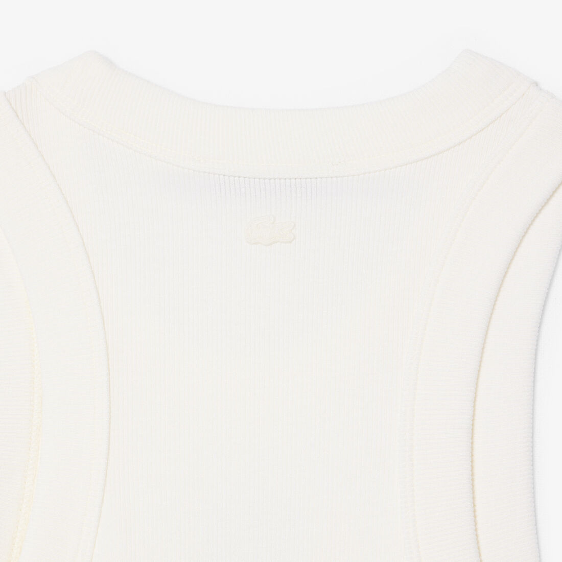 Slim Fit Badge Accent Rib Knit Tank Top Slim Fit Badge Accent Rib Knit Tank Top