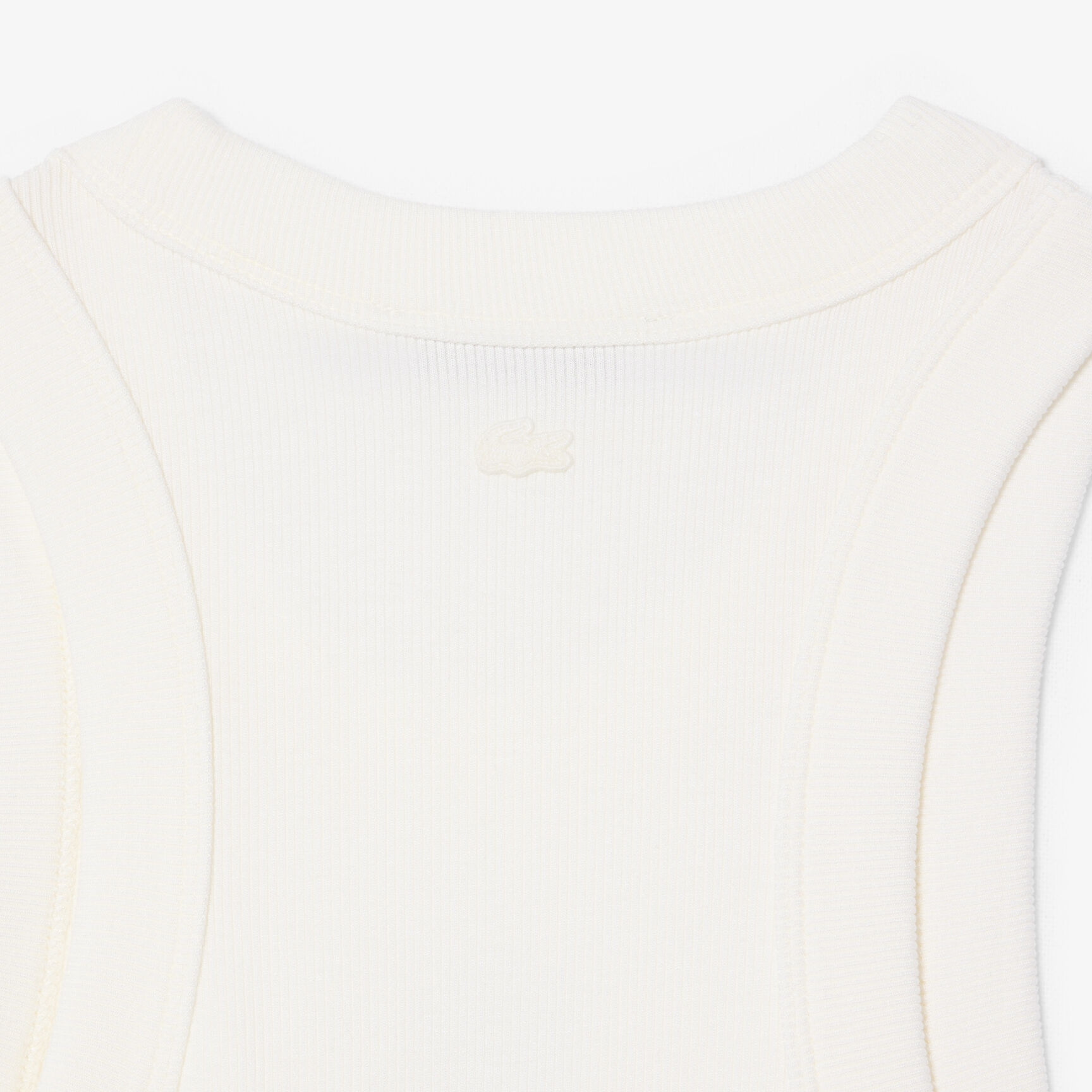 Slim Fit Badge Accent Rib Knit Tank Top Slim Fit Badge Accent Rib Knit Tank Top